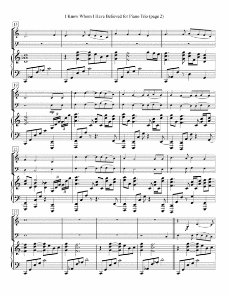 I Know Whom I Have Believed For Piano Trio Page 2