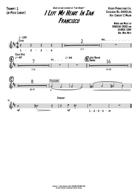 I Left My Heart In San Francisco 6 Piece Brass Section Page 2