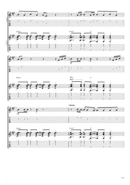 I Like Me Better Duet Guitar Tablature Page 2