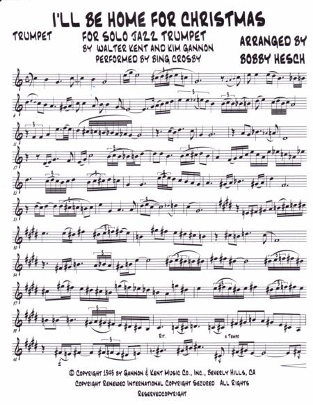 I Ll Be Home For Christmas For Solo Jazz Trumpet Page 2