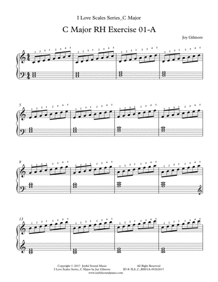 I Love Scales In C Major For The Right Hand Exercise 01 Page 2