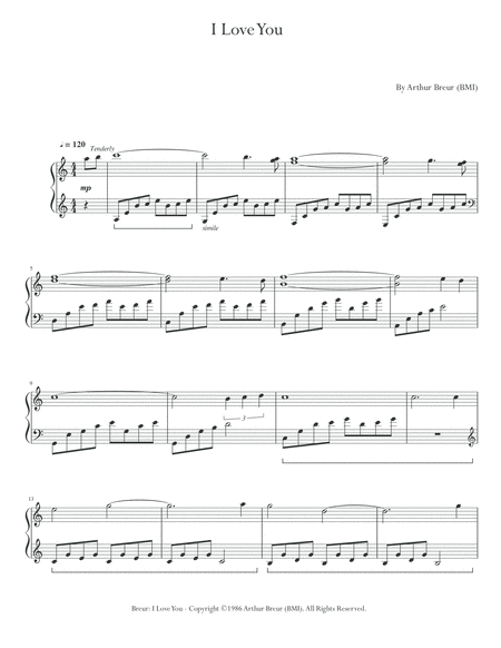 I Love You Piano Solo Page 2