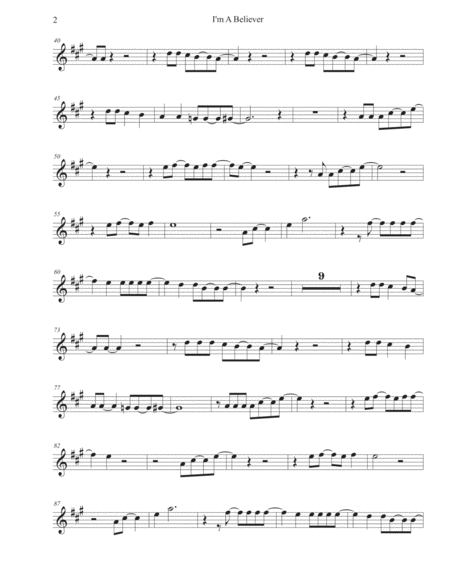 I M A Believer Clarinet Page 2