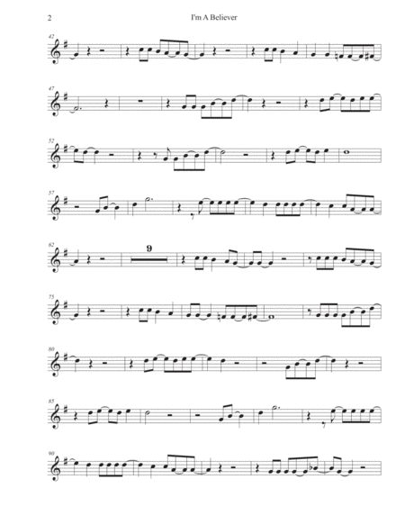 I M A Believer Flute Page 2