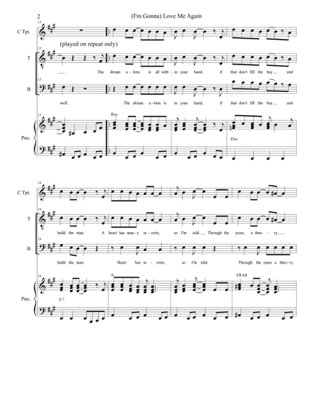 I M Gonna Love Me Again For 2 Part Choir Tb Page 2