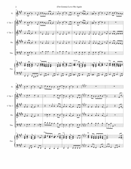 I M Gonna Love Me Again For Brass Quartet And Piano Page 2