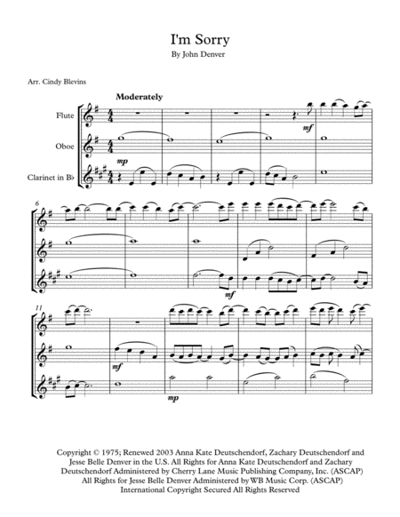 I M Sorry For Flute Oboe And Clarinet Page 2