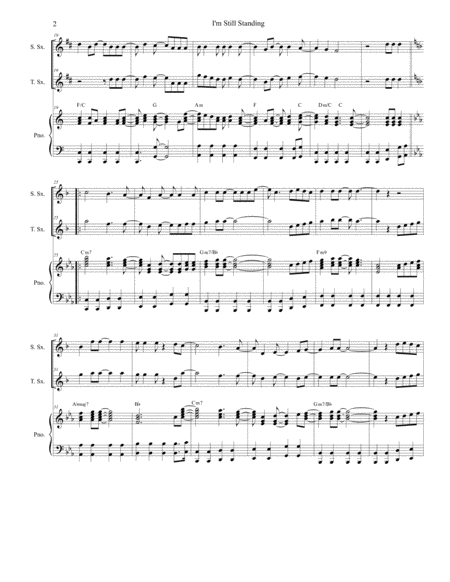 I M Still Standing Duet For Soprano And Tenor Saxophone Page 2