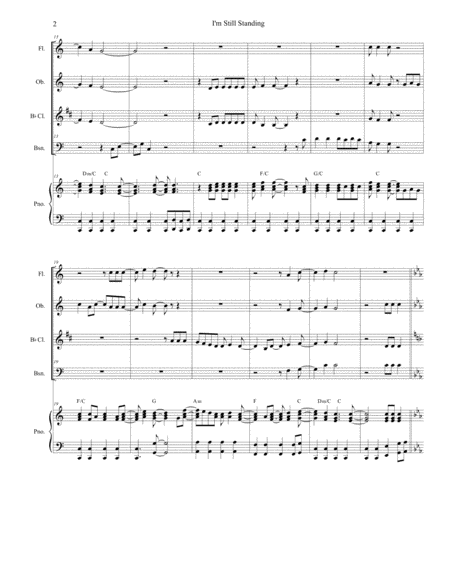 I M Still Standing For Woodwind Quartet And Piano Page 2