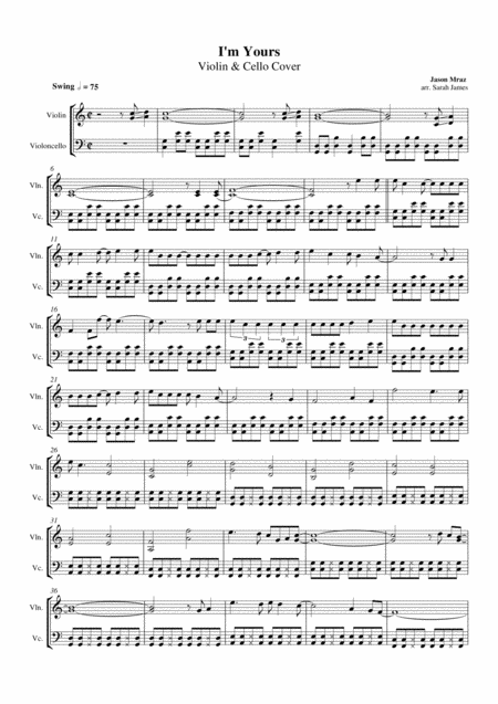 I M Yours A Violin Cello Arrangement By The Chapel Hill Duo Page 2