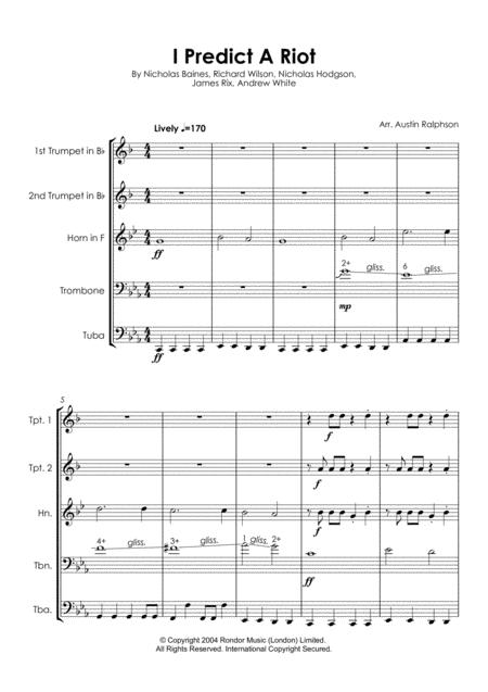 I Predict A Riot Brass Quintet Page 2