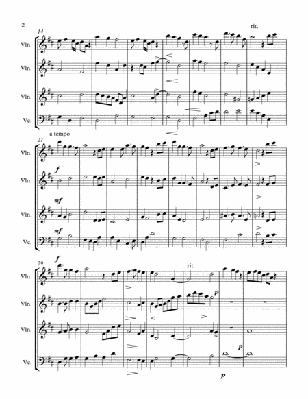 I See The Light For 3 Violins And 1 Cello Page 2