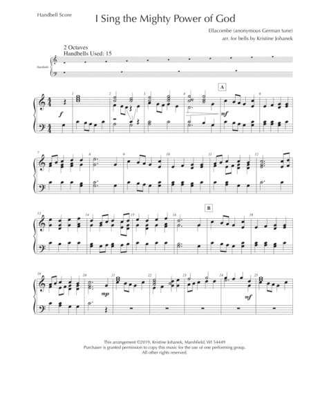 I Sing The Mighty Power Of God 2 Octave Reproducible Page 2