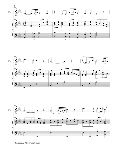 I Surrender All Duet Flute And Piano Score And Parts Page 2