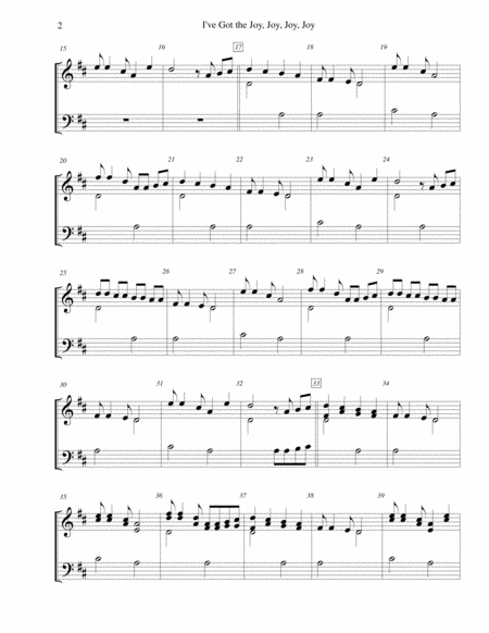 I Ve Got The Joy Joy Joy Joy Down In My Heart For 2 Octave Handbell Choir Page 2