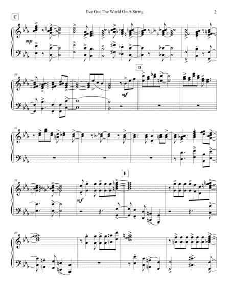 I Ve Got The World On A String Electric Piano Page 2