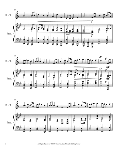 I Vow To Thee My Country Bb Bass Clarinet Solo With Piano Accompaniment Page 2
