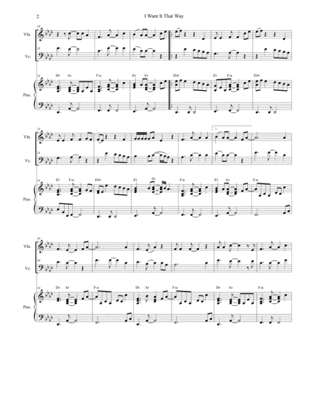 I Want It That Way Duet For Violin And Cello Page 2