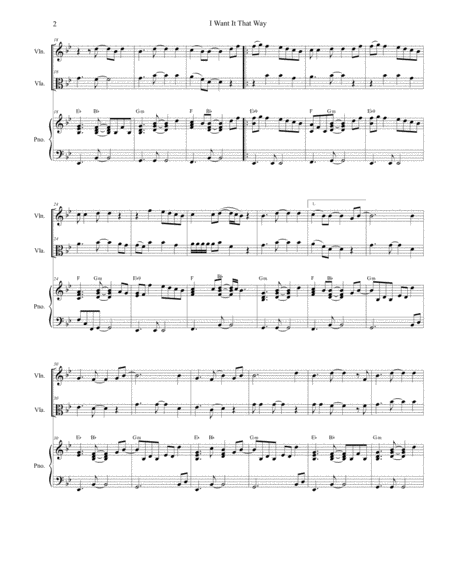 I Want It That Way Duet For Violin And Viola Page 2