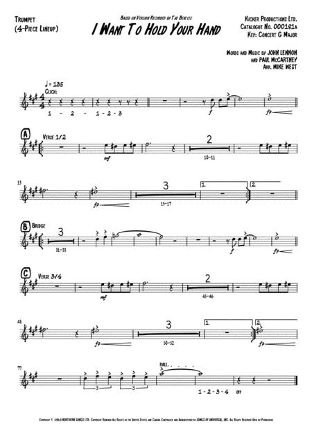 I Want To Hold Your Hand 4 Piece Brass Section Page 2