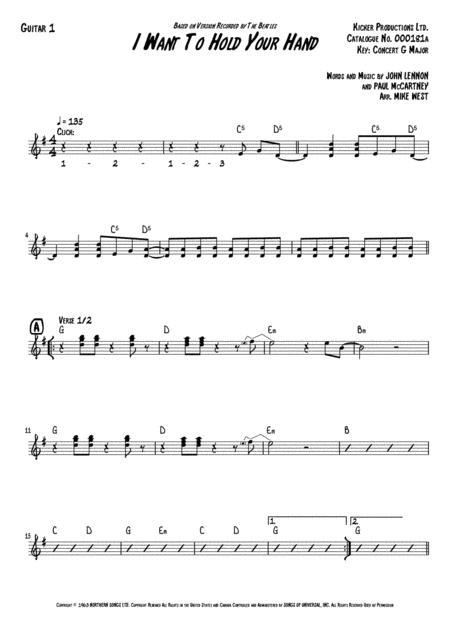 I Want To Hold Your Hand Guitar 1 Page 2