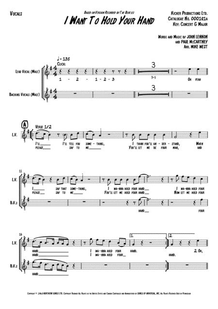 I Want To Hold Your Hand Vocals Page 2