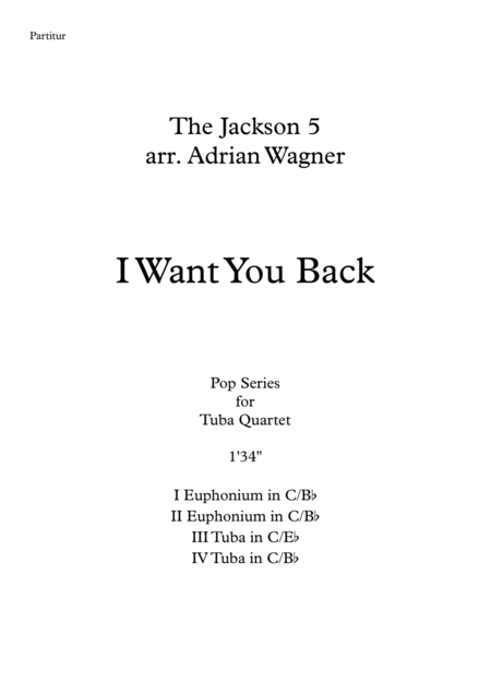 I Want You Back Jackson 5 Tuba Quartet Arr Adrian Wagner Page 2