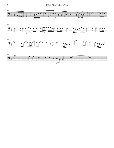 I Will Always Love You Trombone Page 2