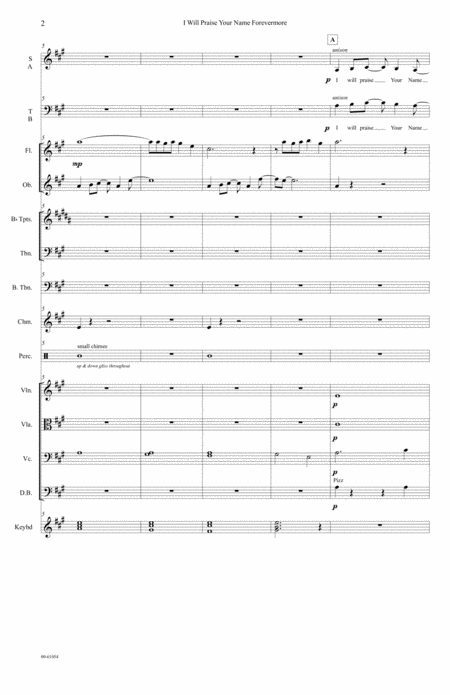 I Will Praise Your Name Forevermore Full Conductors Score Orchestra Page 2