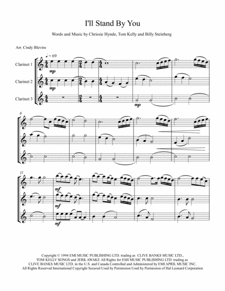 I Will Stand By You Arranged For Clarinet Trio Page 2