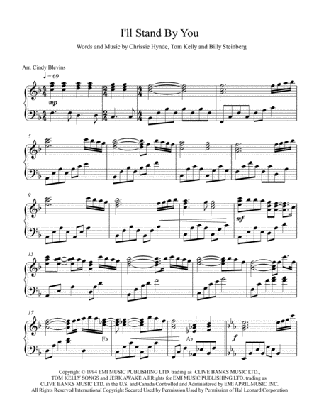 I Will Stand By You Arranged For Pedal Harp Page 2