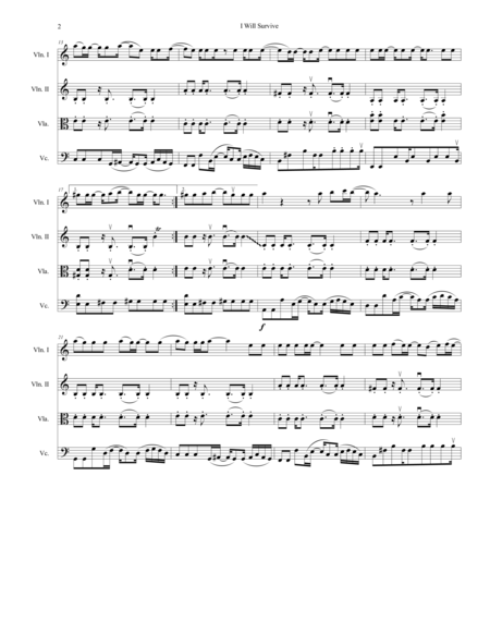 I Will Survive For String Quartet Page 2