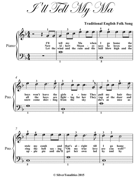 I Will Tell My Ma Easiest Piano Sheet Music Page 2