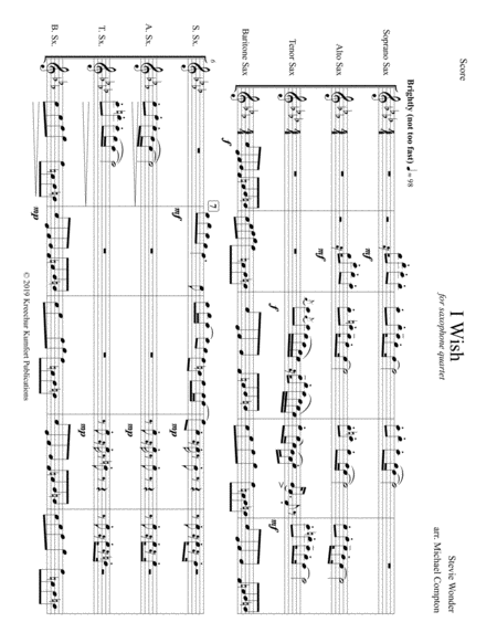 I Wish By Stevie Wonder For Saxophone Quartet Satb Page 2