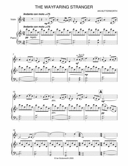 Ian Butterworth The Wayfaring Stranger For Violin Piano Page 2