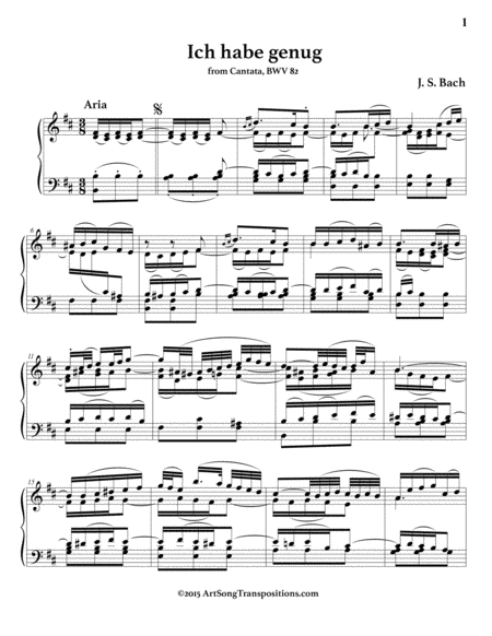 Ich Habe Genug Bwv 82 B Minor Page 2