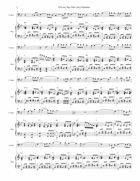 If Every Day Was Like Christmas For Solo Bass C Instrument And Piano Page 2