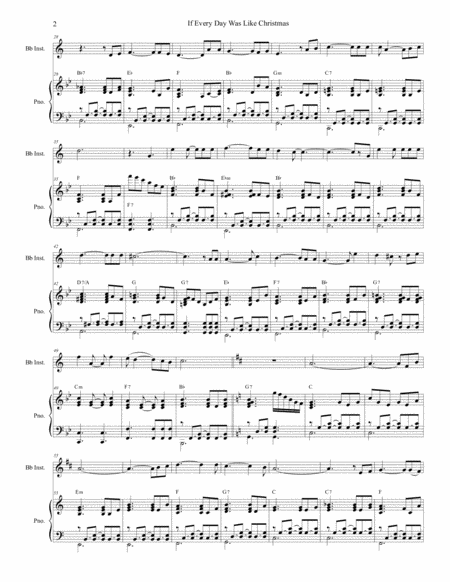 If Every Day Was Like Christmas For Solo Bb Instrument With Piano Page 2