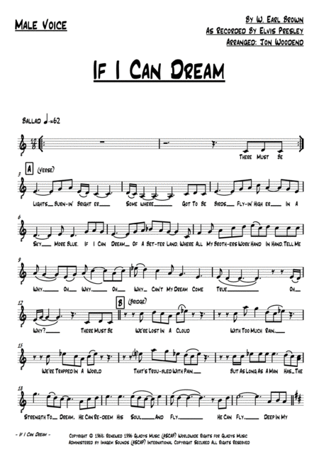 If I Can Dream 7 Piece Rock Band Page 2