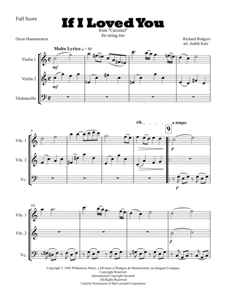 If I Loved You For String Trio Page 2