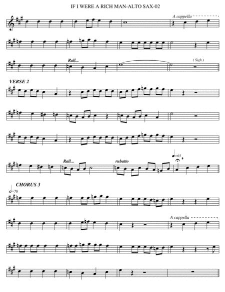 If I Were A Rich Man From Fiddler On The Roof Alto Sax Page 2