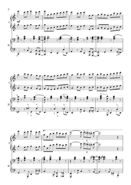 If Pachelbel Playing Jazz For Piano 4 Hands Page 2