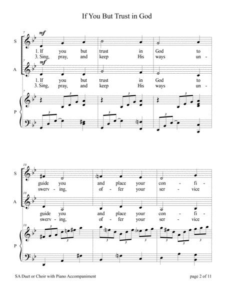 If You But Trust In God To Guide You For Sa Choir With Piano Accompaniment Page 2