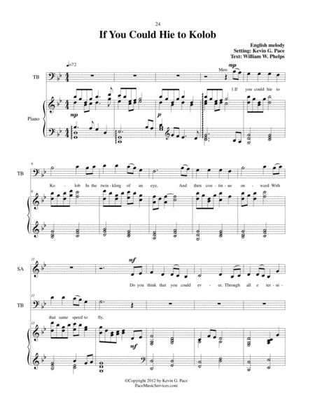 If You Could Hie To Kolob Satb Choir With Piano Accompaniment Page 2