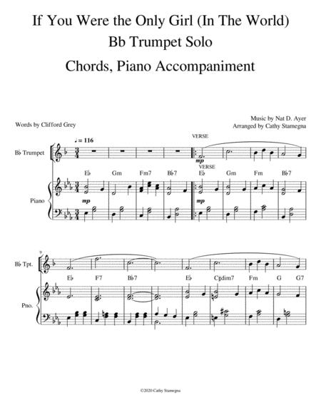 If You Were The Only Girl In The World Bb Trumpet Solo Chords Piano Accompaniment Page 2