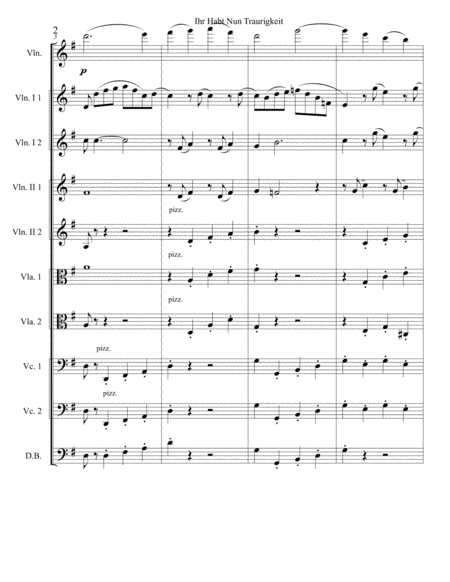 Ihr Habt Nun Traurigkeit From Brahms Requiem For Solo Violin And String Orchestra Page 2