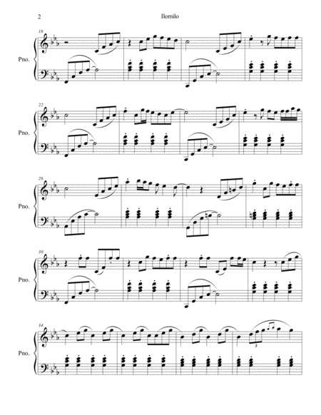 Ilomilo Piano Solo Page 2