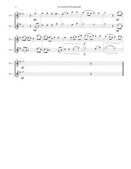 Im Schnsten Wiesengrunde For 2 Flutes Page 2