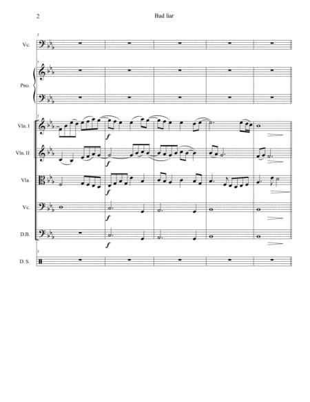 Imagine Dragons Bad Liar For Cello Solo String Orchestra Piano And Drums Page 2