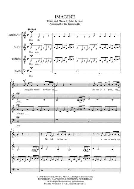 Imagine For Satb Page 2